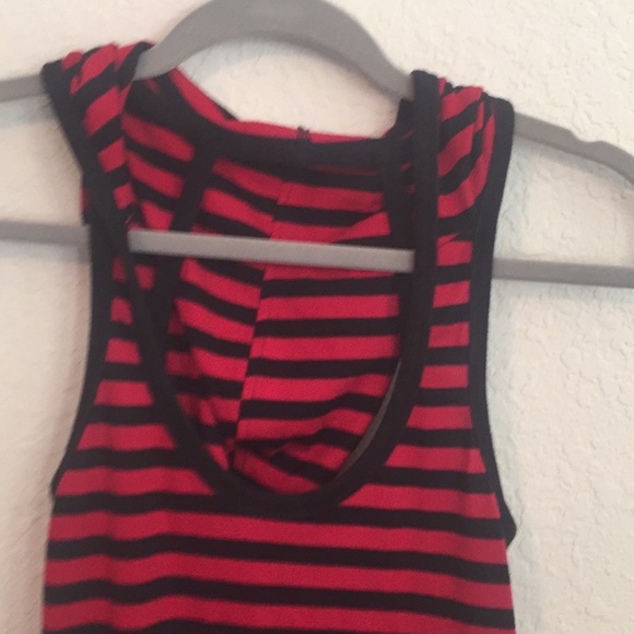 Vintage Tops Y2k Vintage Hooded Striped Goth Punk Emo Tank Top Poshmark